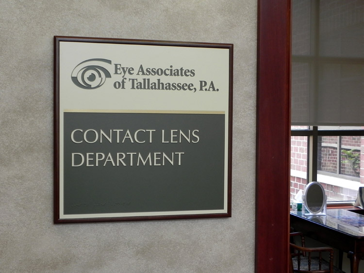 Eye Associates of Tallahassee ADA complaint department sign